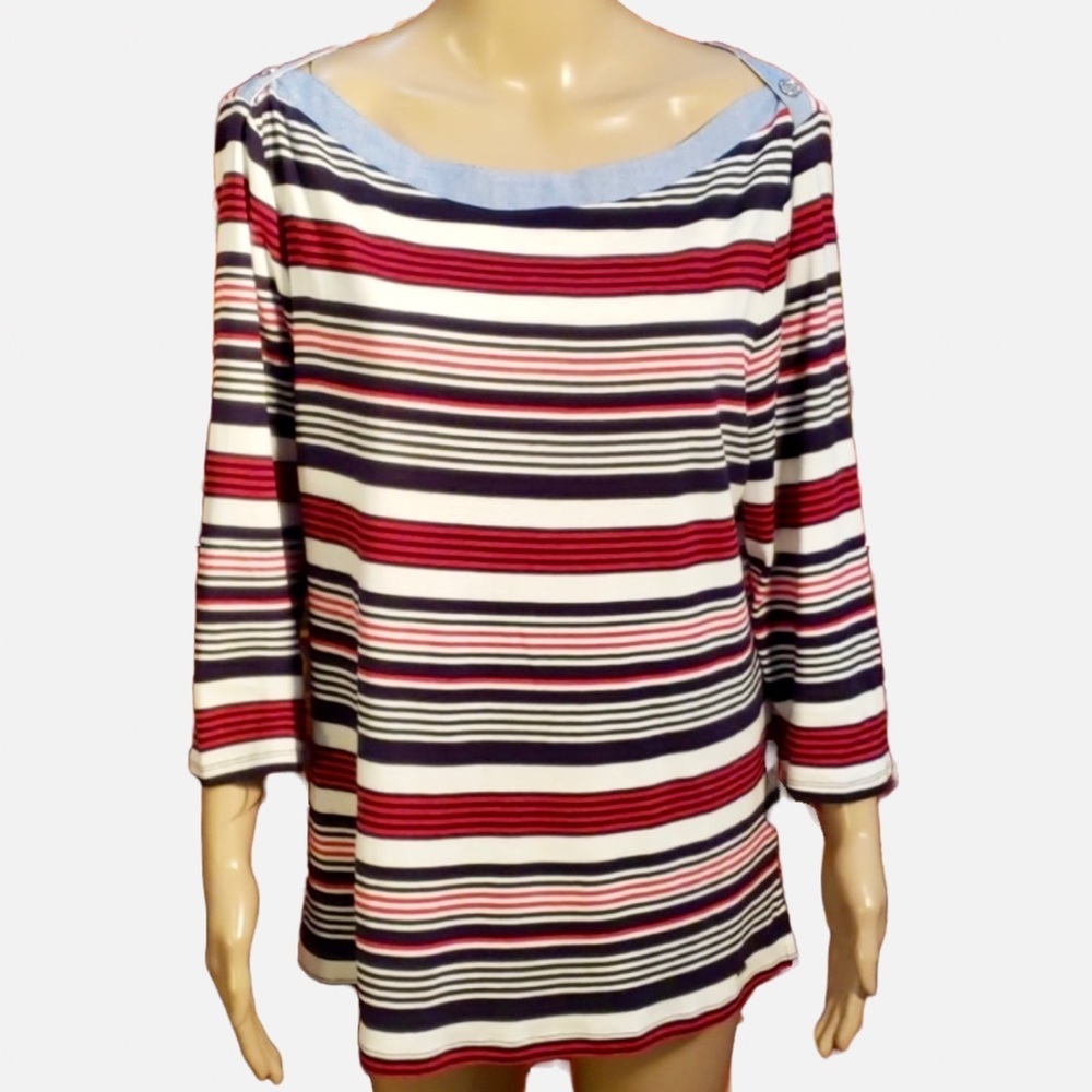Tommy Hilfiger boat neck blouse size XL